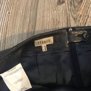Louis Feraud Skirts - feraud // vintage navy blue leather skirt fr 36 Louis Feraud Skirts - feraud // vintage navy blue leather skirt fr 36